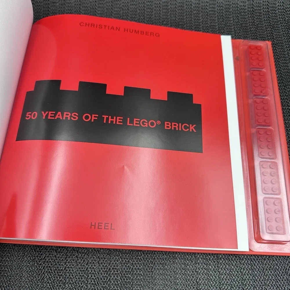 LEGO 50 Years of the LEGO Brick Hardcover Book w/ Commemorative LEGO Bricks 2008